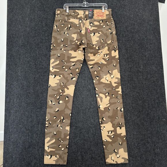 Levis Premium Lo-Ball Stack Jeans Men's 34 Camo Slim Taper Pants 59437-0005 - Picture 3 of 16